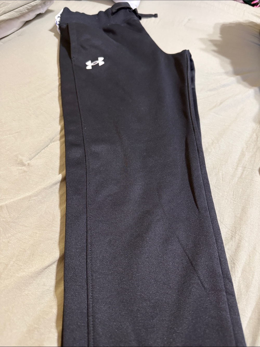 Under Armour Kids Black Jogger Sweatpants with White Logo